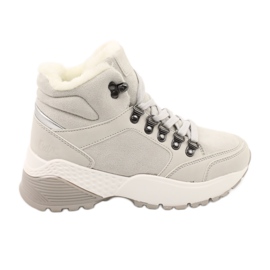 Botas deportivas cómodas Lee Cooper LCJL-20-31-151 beige gris