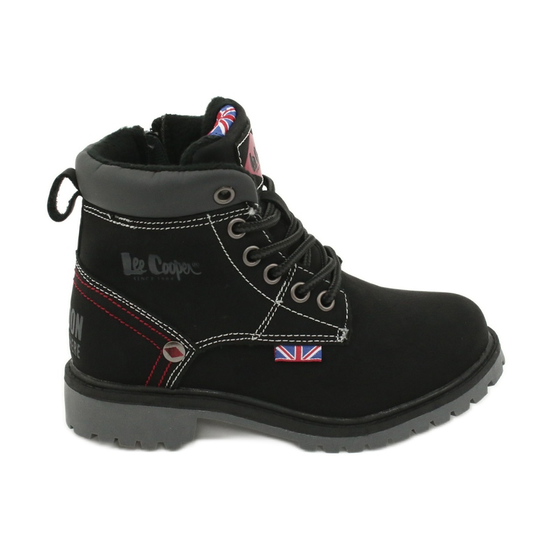Cappers para niños atados con una cremallera negra de Lee Cooper negro