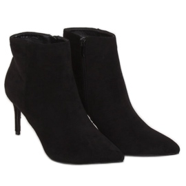 Negro Botas de tacón negro 9468 Negro