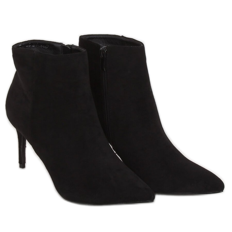 Negro Botas de tacón negro 9468 Negro