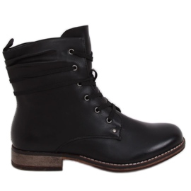 Botas negras botas negras con cordones PG08 Black negro