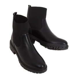 Botines Chelsea negros, negro 1216-PA Negro