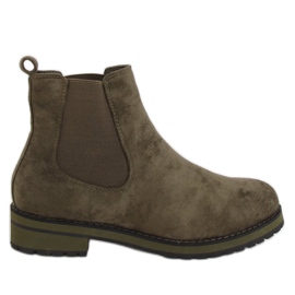 Botines Chelsea verdes para mujer F-3799 Verde
