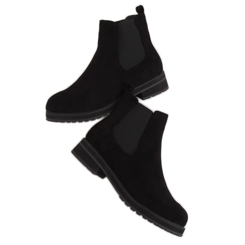 Botines Chelsea negros para mujer negro F-3799 Black