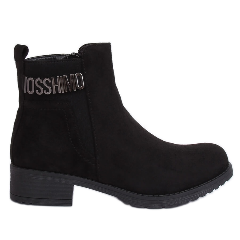 Botas de mujer de ante negro negro 1210D-PA Negro