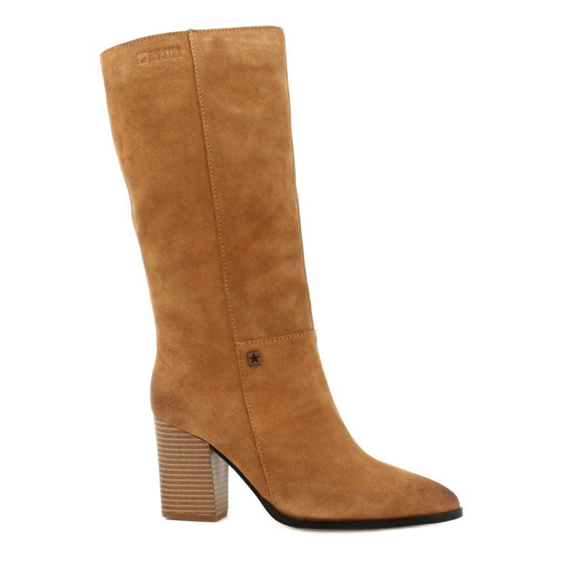 Botas Vaqueras Ante Big Star GG274345 Camel marrón amarillo Botas Vaqueras Ante Big Star GG274345 Camel marrón amarillo