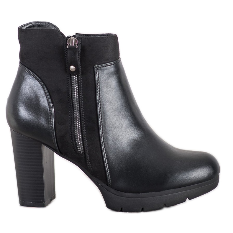 Weide Botines negros con cremallera Weide Botines negros con cremallera