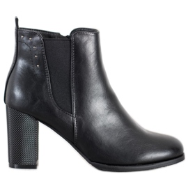 SHELOVET Botas con Tacón Decorativo negro