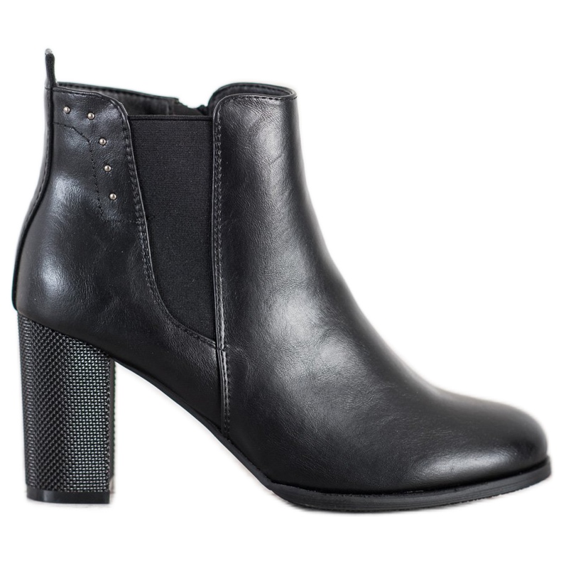 SHELOVET Botas con Tacón Decorativo negro