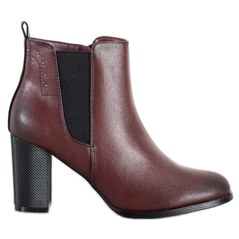 SHELOVET Botas con Tacón Decorativo marrón