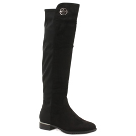 Botas Largas de Ante Filippo DKZ1637 / 20 BK negro plata