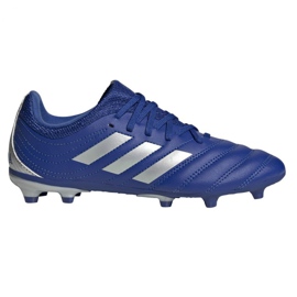 Las botas de fútbol adidas Copa 20.3 Fg Jr EH1810 blanco azul