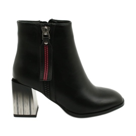 Botines de tacón negros con estilo para mujer Filippo DBT1548/20 BK