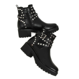 Negro Botas con tachuelas negro NC1081 Negro