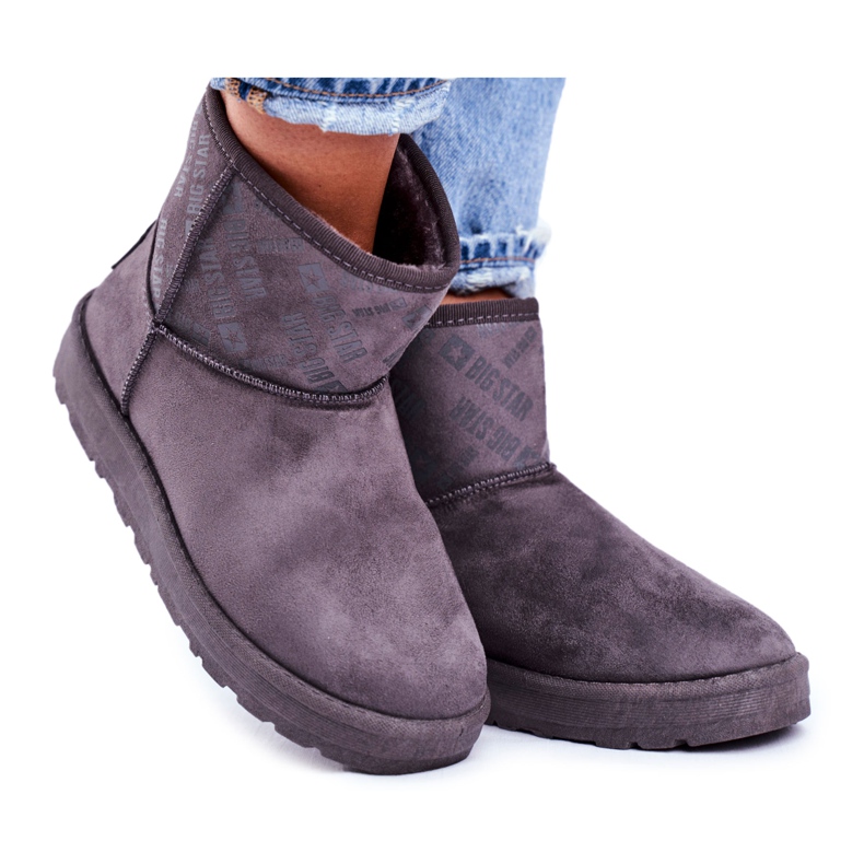 Botas de nieve cálidas grises para mujer Big Star GG274558