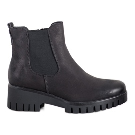 Goodin Botines Chelsea en Platfortma negro Goodin Botines Chelsea en Platfortma negro