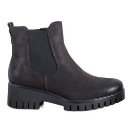 Goodin Botines Chelsea en Platfortma negro