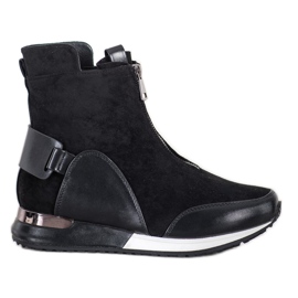 Goodin Botas deportivas con cremallera negro