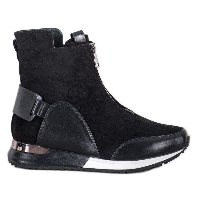 Goodin Botas deportivas con cremallera negro