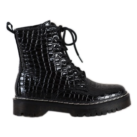 SHELOVET Botas con patrón negro