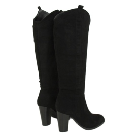 Botas clásicas en el poste negro UK07P Negro