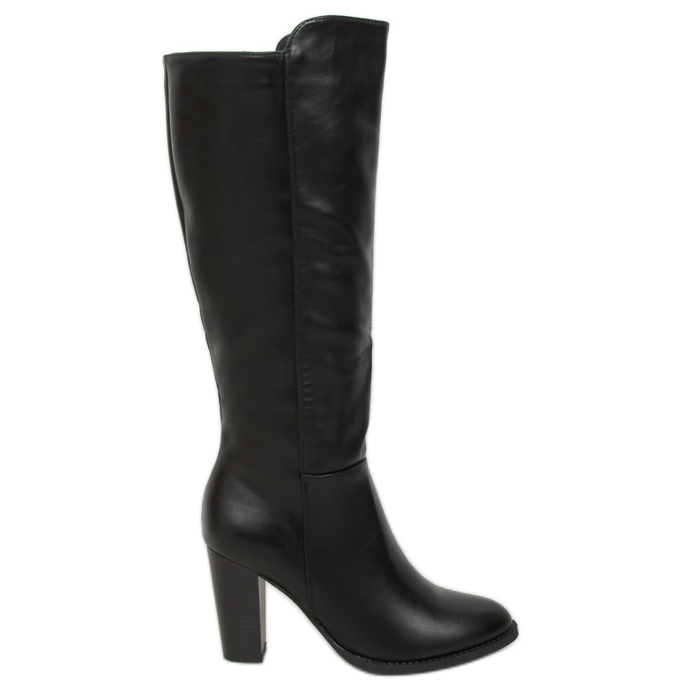Botas negras de tacón alto UK03P Black negro