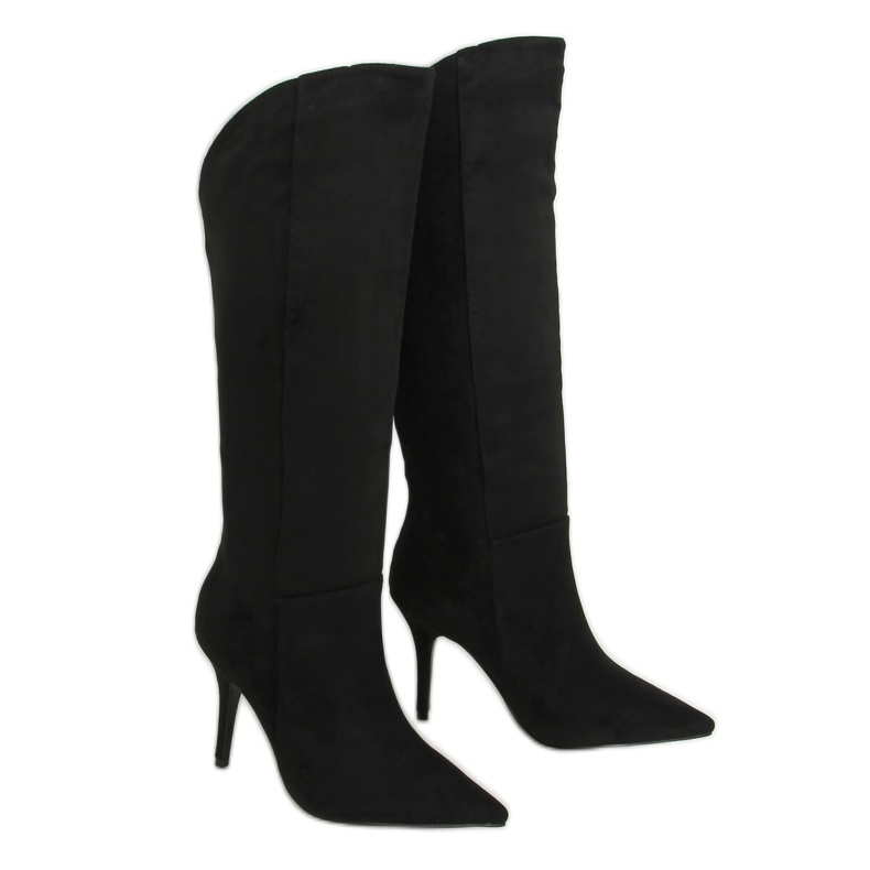 Botas negras sobre un stiletto negro RB56P Black