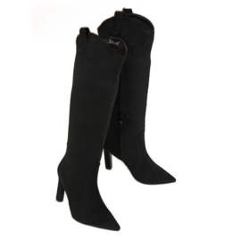 Botas negras de tacón alto RB72P Negro