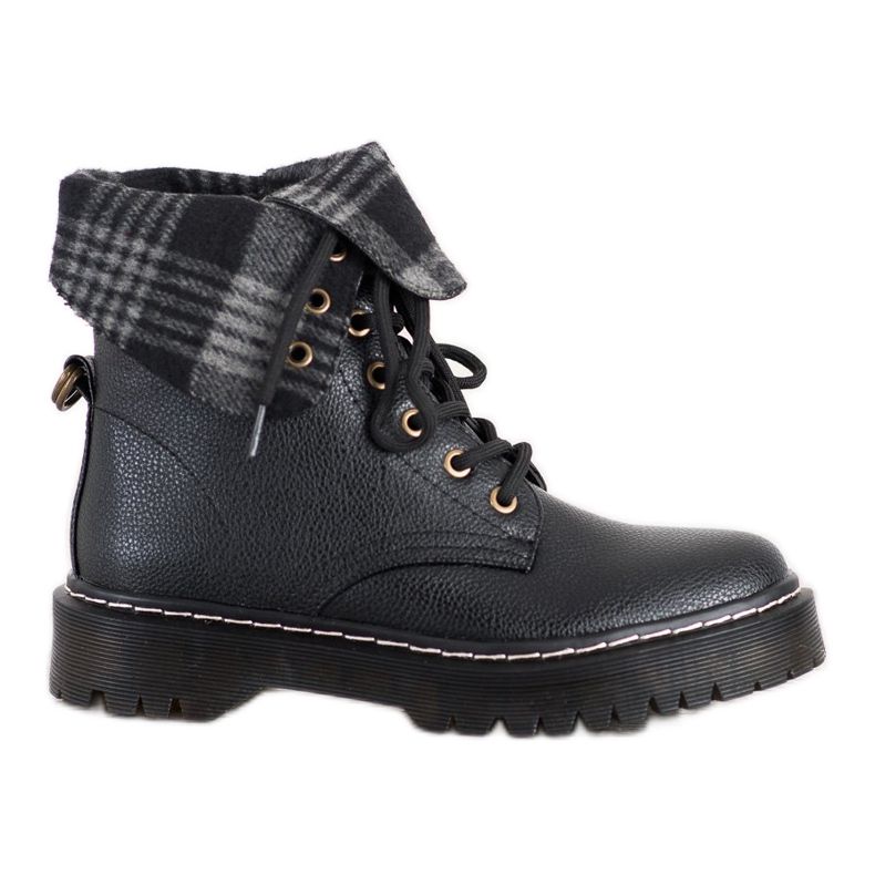 Weide Trabajadores con un zapato enrollado negro Weide Trabajadores con un zapato enrollado negro