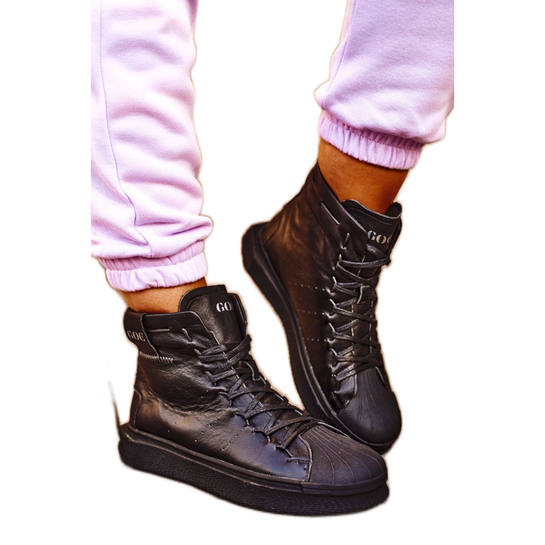 Zapatos Deportivos Mujer Piel GOE Negro GG2N3050