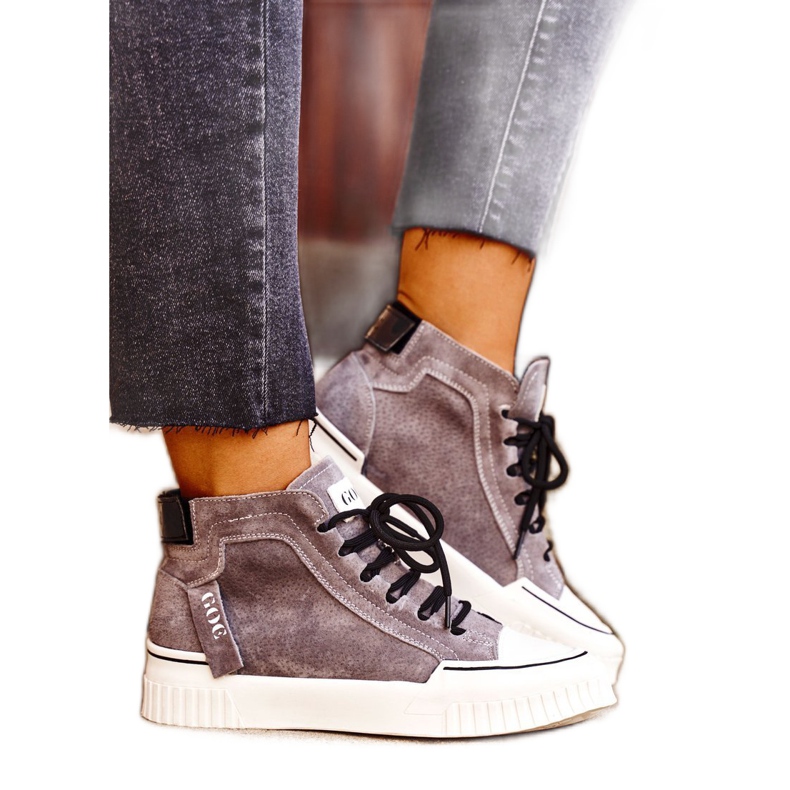Zapatos Deportivos Mujer Piel GOE Gris GG2N3079 marrón