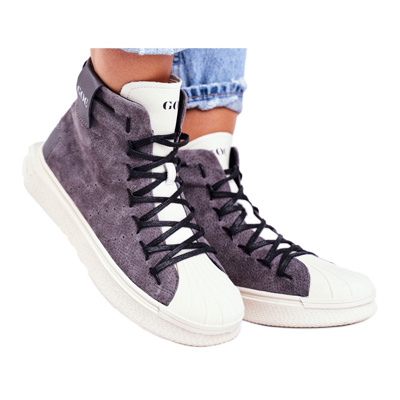 Zapatos Deportivos Mujer Piel GOE Gris GG2N3049