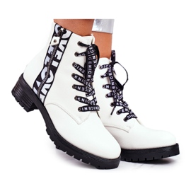 Vinceza Botas de Mujer Blancas Verso blanco negro