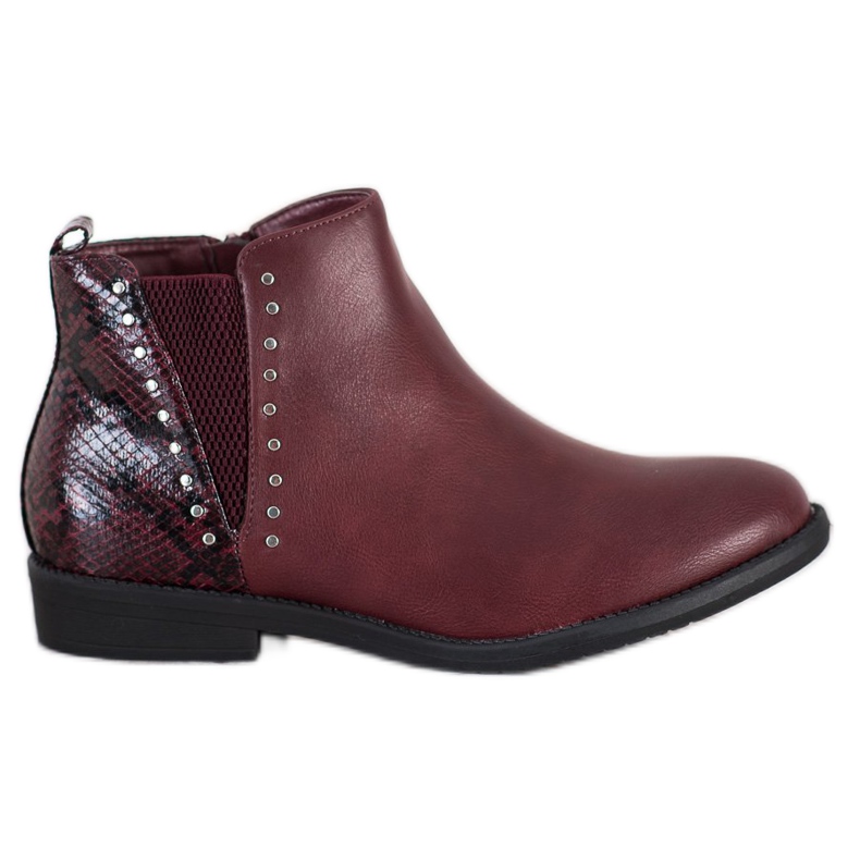 Small Swan Botas burdeos con estampado de serpiente rojo Small Swan Botas burdeos con estampado de serpiente rojo