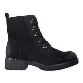 Sergio Leone Botas negras con cordones negro