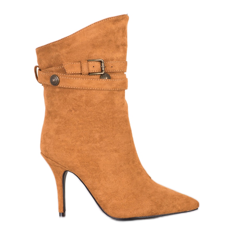 Seastar Botas de tacón alto beige amarillo