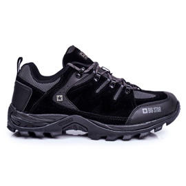 Zapatos De Trekking Para Hombre Big Star Outdoor Black GG174282 negro gris
