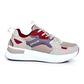 Zapatos Deportivos de Hombre Big Star Grey-Claret GG174463 beige rojo gris