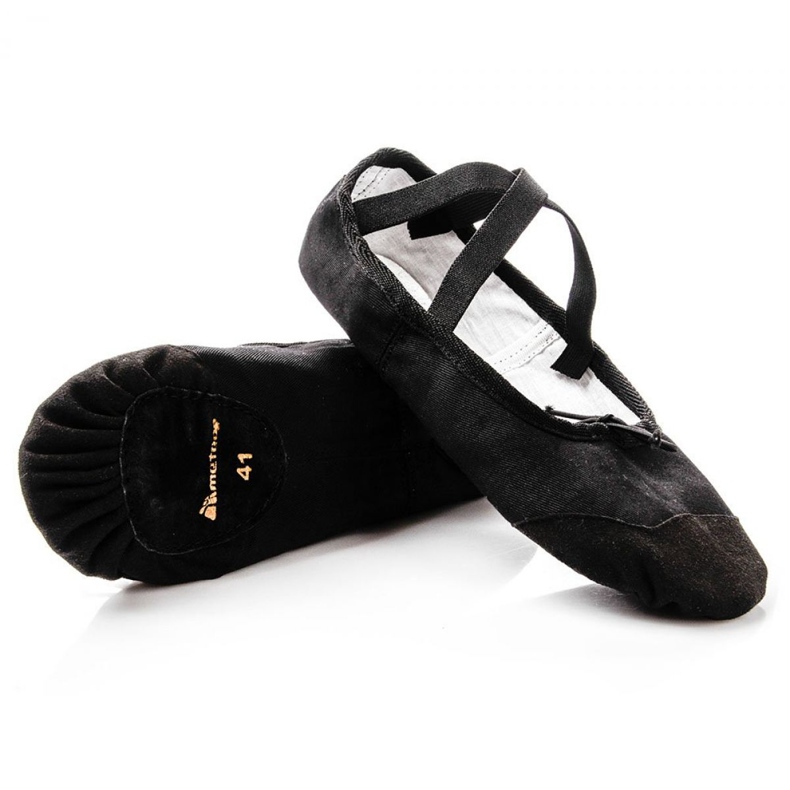 Zapatillas de ballet Meteor de algodón y cuero 54.000 negro