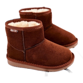 Botas de nieve Big Star para niños Camel GG374082 marrón multicolor