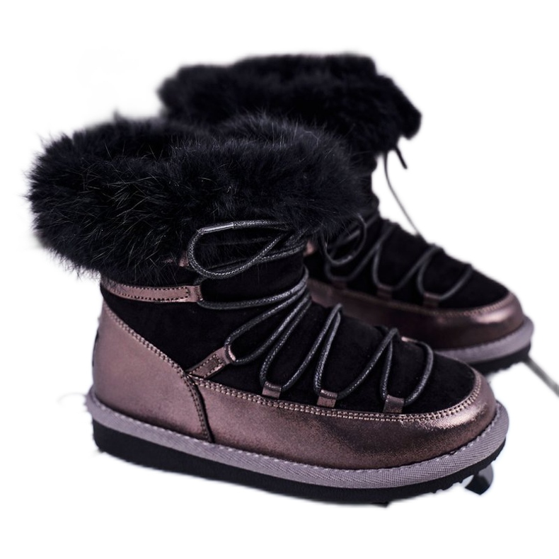 Botas de nieve para niños Big Star Black GG374083 negro