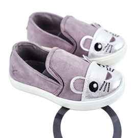 PH1 Zapatillas de niños sin cordones grises Candys grises