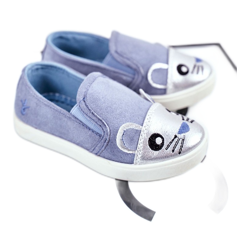 PH1 Zapatos deportivos sin cordones para niños Blue Candys azul
