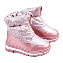 WEESTEP Botas de nieve para niños calentadas con burbujas de lana rosa rosado WEESTEP Botas de nieve para niños calentadas con burbujas de lana rosa rosado