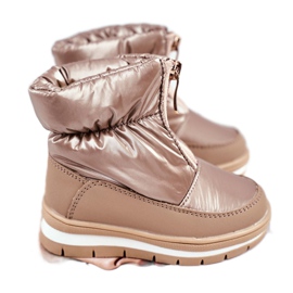 WEESTEP Botas de nieve cálidas de lana para niños Burbujas doradas dorado