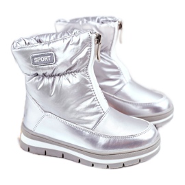 WEESTEP Botas de nieve cálidas de lana para niños Silver Bubbles plata