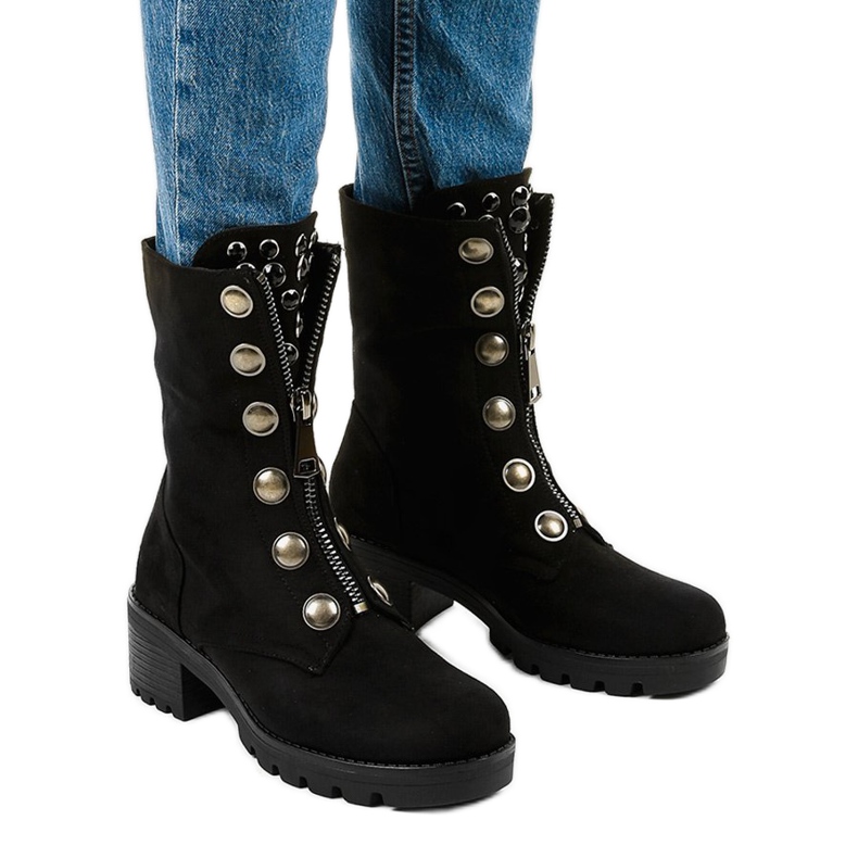 Botas altas en ante negras de Dalmens negro Botas altas en ante negras de Dalmens negro