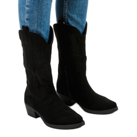 Botas camperas Nomia altas de ante negro
