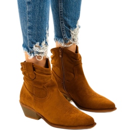 Bota cowboy alta de ante marrón Euphelea