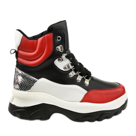 Deportivas rojas Neamelira de colores negro rojo